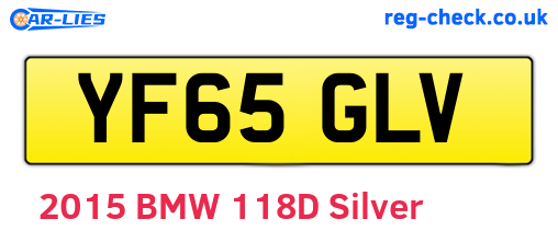 YF65GLV are the vehicle registration plates.