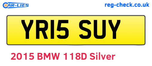 YR15SUY are the vehicle registration plates.
