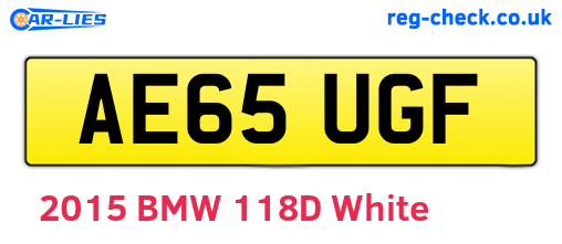 AE65UGF are the vehicle registration plates.