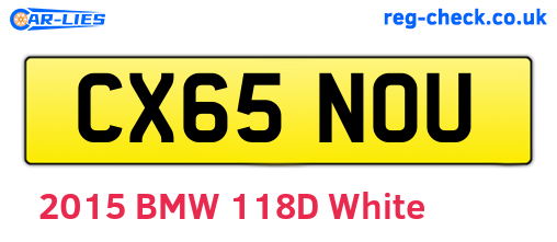 CX65NOU are the vehicle registration plates.