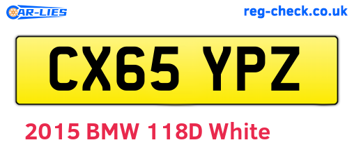 CX65YPZ are the vehicle registration plates.