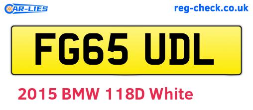 FG65UDL are the vehicle registration plates.