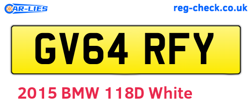 GV64RFY are the vehicle registration plates.