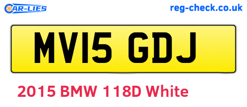 MV15GDJ are the vehicle registration plates.