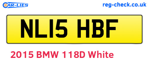 NL15HBF are the vehicle registration plates.