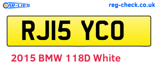 RJ15YCO are the vehicle registration plates.