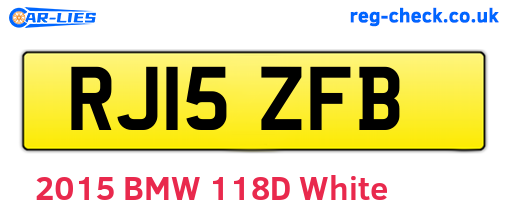 RJ15ZFB are the vehicle registration plates.