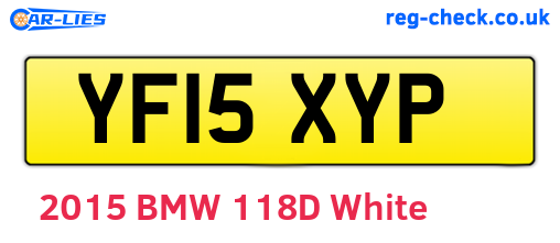 YF15XYP are the vehicle registration plates.