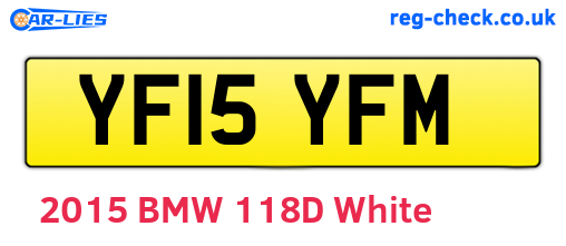 YF15YFM are the vehicle registration plates.