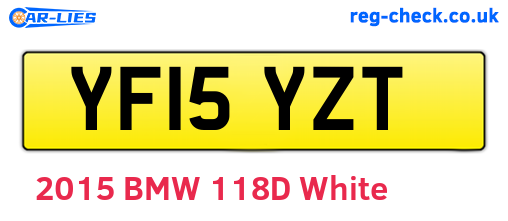 YF15YZT are the vehicle registration plates.