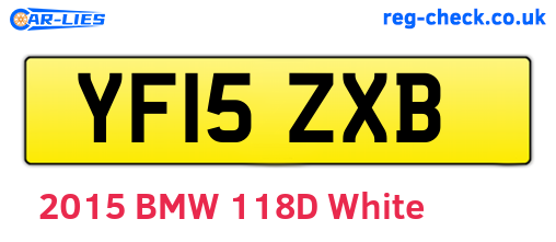 YF15ZXB are the vehicle registration plates.