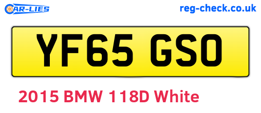 YF65GSO are the vehicle registration plates.