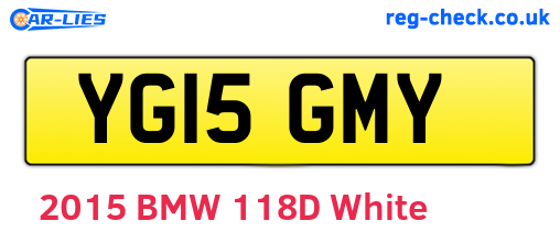 YG15GMY are the vehicle registration plates.