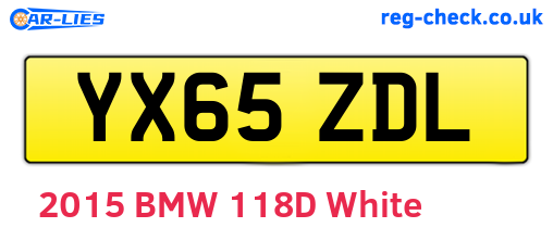 YX65ZDL are the vehicle registration plates.