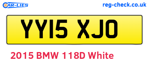 YY15XJO are the vehicle registration plates.