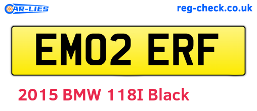 EM02ERF are the vehicle registration plates.