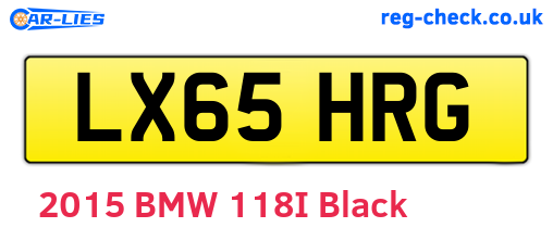 LX65HRG are the vehicle registration plates.