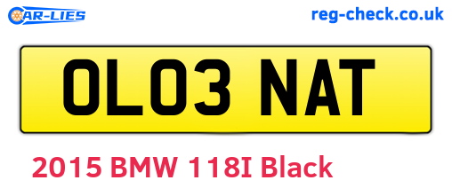 OL03NAT are the vehicle registration plates.