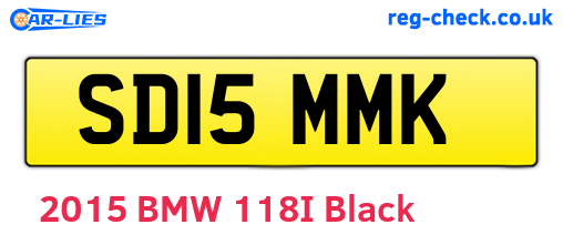 SD15MMK are the vehicle registration plates.
