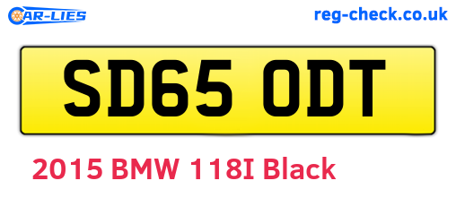 SD65ODT are the vehicle registration plates.