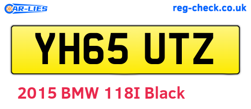 YH65UTZ are the vehicle registration plates.