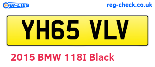 YH65VLV are the vehicle registration plates.