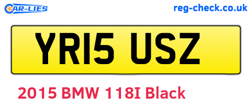YR15USZ are the vehicle registration plates.