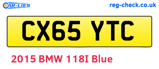 CX65YTC are the vehicle registration plates.