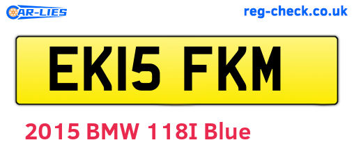 EK15FKM are the vehicle registration plates.