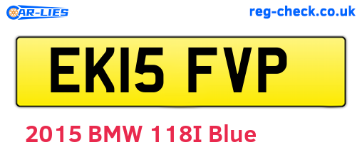 EK15FVP are the vehicle registration plates.