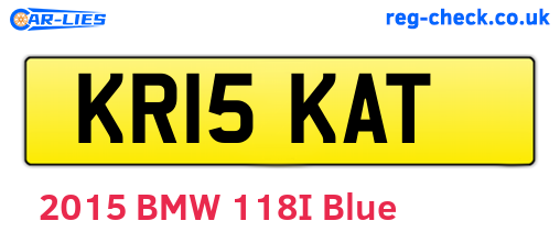KR15KAT are the vehicle registration plates.