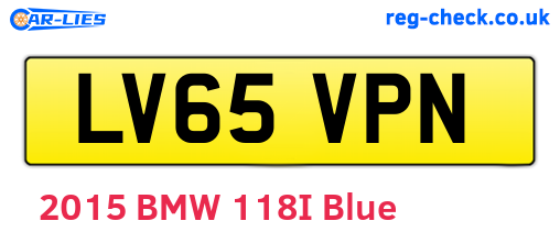 LV65VPN are the vehicle registration plates.