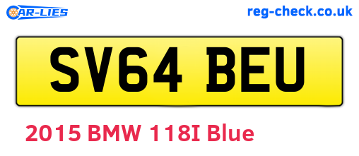 SV64BEU are the vehicle registration plates.