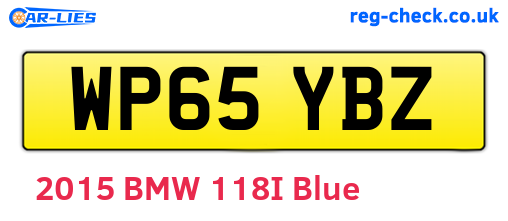 WP65YBZ are the vehicle registration plates.