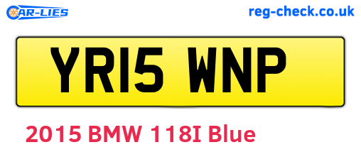 YR15WNP are the vehicle registration plates.