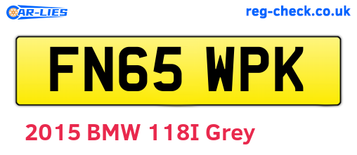 FN65WPK are the vehicle registration plates.