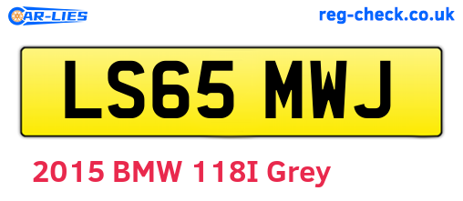 LS65MWJ are the vehicle registration plates.