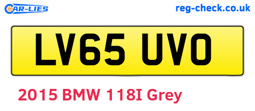 LV65UVO are the vehicle registration plates.