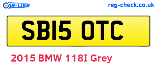 SB15OTC are the vehicle registration plates.