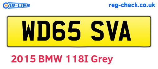 WD65SVA are the vehicle registration plates.