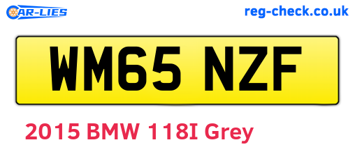 WM65NZF are the vehicle registration plates.
