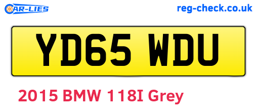 YD65WDU are the vehicle registration plates.