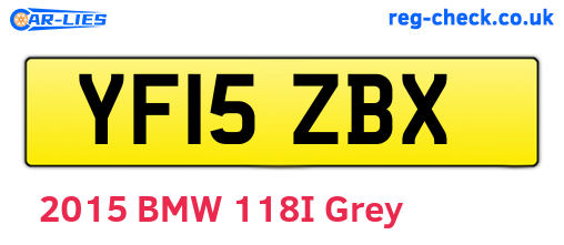 YF15ZBX are the vehicle registration plates.
