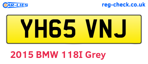 YH65VNJ are the vehicle registration plates.