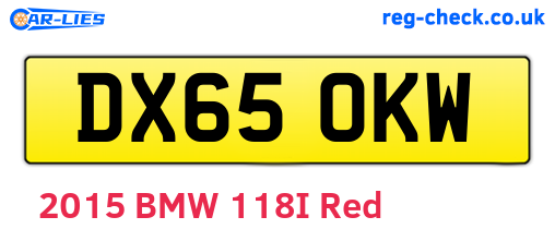 DX65OKW are the vehicle registration plates.