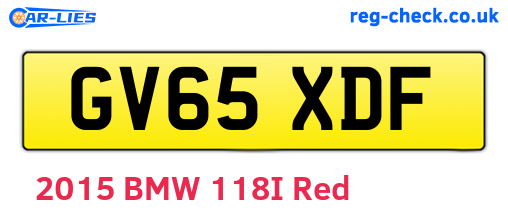 GV65XDF are the vehicle registration plates.