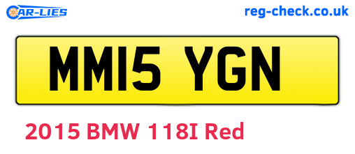 MM15YGN are the vehicle registration plates.