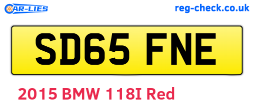 SD65FNE are the vehicle registration plates.