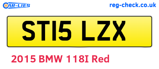 ST15LZX are the vehicle registration plates.