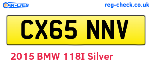 CX65NNV are the vehicle registration plates.